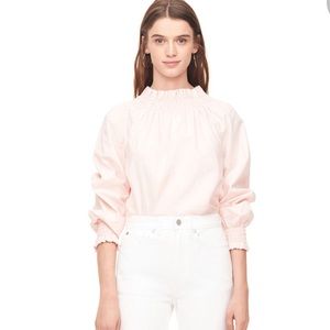 LA VIE Rebecca Taylor Smocked Poplin Top